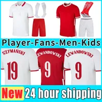 2021 Men Kids Kit Soccer Jersey Home Away 21 22 Red White Piszczek Milik Youth Children Lewandowski Jerseys Football Shirts Uniformer Full Set Socks