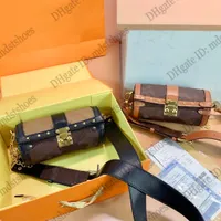 SS21 Papillon Trunk Chain Bag ombro Toile Tillow Handle Bags Mulheres Luxurys Bolsa Cross Body M57835