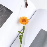 Bookmark 1PC Naturel Flower Séché Résine Floral Feuille à la main Vein Spécimen Cadeau Idéal Pour les étudiants Enseignant Book Club
