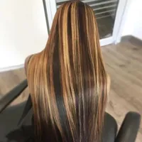 Markera Parykor Lace Front Human Hair Ombre Straight 28 30 INCH WIG Brazilian 13X1 HD Full Frontal Honey Blonde Lace Front Pärlor