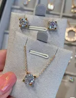 디자인 쥬얼리 옥스 뿔 다이아몬드 클래식 목걸이 목 체인 단일 그램 다이아몬드 애호가와 함께 새겨진 귀걸이