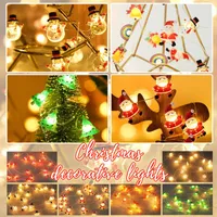 Noel Süslemeleri 2 M 20LED Çift Katmanlı Peri Işıkları Dizeleri Şerit Yaylar LED Ağaç Süsler Yıl Navidad Ev Dekorasyonu