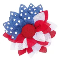 Folding American Patriotic Wreaths 4th of July Independence Day Home Decor Scenery Props Door Hanging Decorations Dropshipping Q0812
