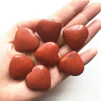 Objetos decorativos Figuras 30 mm Natural Jaspe rojo Corazón En forma de piedra CRISTAL CRISTAL TIRVADO TALLADO PALMA CANACIONES PIEZAS CRISTALES DE CURDO 1 UNID