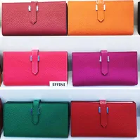 Women Purse Luxury Designer Wallet 2021 Effini Fashion Lady Real Genuine Leather Long Wallets Clutch Bag Coin Purses Credit Card Holder Money Clip