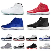 Nike air jordan retro 11s jordans 11        2021 새로운 도착 Jumpman 11 농구 신발 남성 여성 11S 25 주년 기념 자전 공간 잼 감마 블루 여자 스포츠 스니커즈 트레이너