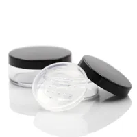 30g 50 g lös pulverbehållare Kosmetisk Sifter Mesh Box Black Cap Talcum Powder Packing Jar Makeup Powder Case F162