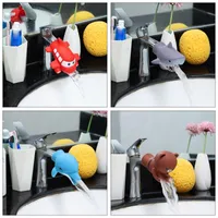 Badrum Sink Kranar Sötdjur Baby Handvask Guide Flume Faucet Tillbehör Cartoon Bibcocks Tool Extender Bath Leksaker