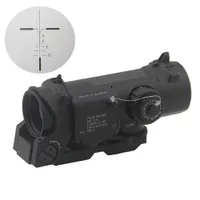 Tactical 4x Magnifier DR Dual Role 1x-4x Rifle Hunting Scope 4x32 Red Illuminated Mil-Dot Sight Fit 20mm Weaver Picatinny Rail
