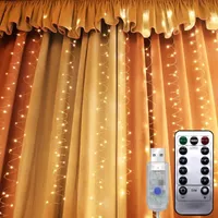 Строки 9.8 FT / 3M Рождественские гирлянды LED Свадебная сказка USB String Light Gare Party Curtain Decor