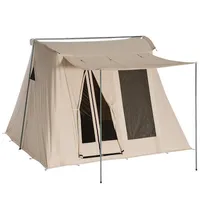 Tendas e abrigos de luxo acampamento ao ar livre tenda de primavera retro poliester65/algodão35 em forma de borda impermeável à prova d'água