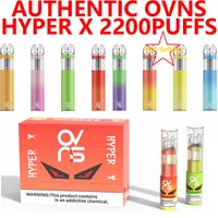 100 % Original E Cigarettes OVNS 910 하이퍼 X 일회용 장치 키트 전자 담배 7ml 프리 쿼리 포드 2200 퍼프 1000mAh 배터리 스틱 vape 펜 대 bang xxl