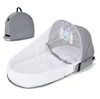 Baby cribs 0-12 månader barn säng för född skydd myggnät bärbar bassinet vikbar andningsbar spädbarn sova korg