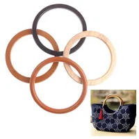 Acessórios para peças da bolsa 1pc d/redonda maçaneta de madeira artesanal para bolsa artesanal Diy bolsa de bolsa fazendo alça de cabide
