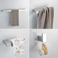 Paper Holders Euro style Bathroom Accessories Stainless Steel Bath Hardware Set Bathroom fitting Towel ring Towel ring WF-610000 SH190919