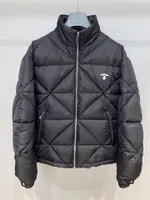 2021 Vinter Luxury Designer Down Jacket Snygg Lozenge Stitched High Quality Windbreak Nylon Warm White Goose Down US Size Mens Outdoor Stand-up Collar Zip Coat