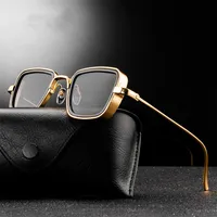 Gafas de sol Llegada Steampunk Cuadrado Gafas Polarizadas Futuristas Futuristas Hombres UV400 Diseñador de marca de alta calidad Quay Oculos