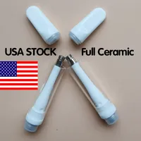 D8 D9 D10 Полный керамический Vape Cartridges USA Stock Atomizer Модно одноразовое vape pen 510 нить e cig испаритель 1,0 мл живой смолы толстые масляные тележки