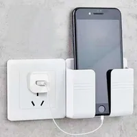 20PCS Ship! Wall Mounted Hole Free Wall Charging Base Bracket Phone Stand Holder for Bed Head Fixed and Pasted Phone Mounts