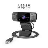 Full HD 1080p vid vinkel USB -webbkamera 2.0 DriveFree med MIC Web Cam Laptop Online Teching Conference Live Streaming Video