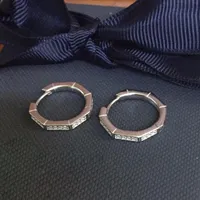 Hoop Huggie Baoyocn Brand 925 Sterling Silver Engetric Earrings Micro Zirconia Stone Stone Fashion Party Jewelry
