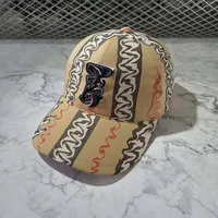 2021 최고 품질의 브랜드 격자 무늬 공 모자 패션 스트리트 야구 모자 남자 여자 줄무늬 조절 모자 4 시즌 모자 비니