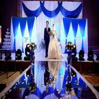 10 m per partij 1m breed glans zilveren spiegel tapijt gangpad renner voor romantische bruiloft gunsten partij decoratie DHL gratis verzending