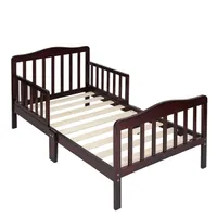 Toptan Ahşap Bebek Yürüyor Yatak Çocuk Yatak Odası Mobilya ile Güvenlik Koruyucular Espresso