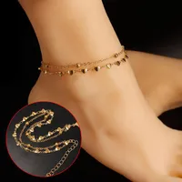 Anklets 18styles Initial Vintage Summer Beach Foot Anklet For Women Bohemian Female Bracelet On The Leg Jewelry Christmas Gifts