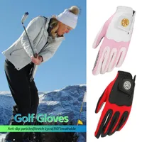 Cinq doigts Gants Glove de golf de Femme de 1Pair gauche Gauche droite Antidry Sport Lycra Soft Fibre Soft Hommes Slip-Résistant Professional