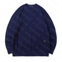 남성 스웨터 디자이너 스웨트 셔츠 캐주얼 라운드 넥 클래식 파리 스타일 격자 스웨터 야외 커플 레저 스웨트 아시아 크기