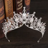 Kristall Große Tiara und Kronen Luxus Strass Braut Haarschmuck für Frauen Handgemachte Königin Prinzessin Hochzeit Haarschmuck 190 Q2