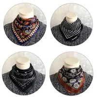 Scarves Men's Real Silk Small Square Scarf Print Business Professional Vintage Four Seasons Fashion Luxury High Quality Headscarf