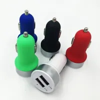 Frosted Car Charger Dual 2 Port USB Charger Adapter for iPhone 12V Power 2.1A USB car charger for xiaomi mobile phone 2021