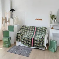 Unisex classical sofa blanket high quality home car hotel blankets luxury letter pattern