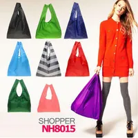 Çevre Dostu Depolama Çanta Katlanabilir Kullanılabilir Alışveriş Çantaları Polyester Kullanımlık Taşınabilir Bakkal Naylon Büyük Çanta Saf Renk 1 79dg BB