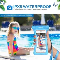 米国在庫2パック浮動不可能な防水ケースiPhone X / 8/8 Plus / 7/7 PLUS Google Pixel LG Samsung GalaxyとA32用ドライバッグ携帯電話のポーチ