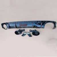 1 Set Body Kits glänzend schwarzer hinterer Diffusor + Auspuffleitung für Original RS7 Autozubehör LIP-Schalldämpfer-Tipp
