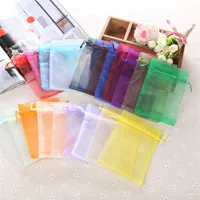 Jewelry Bags Organza Jewelry Wedding Party Xmas Gift Bags gold silver 18 colors With Drawstring 7*9cm 9*12cm 10*15cm 13*18cm 20*30cm 253 R2