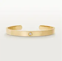 Love Men Dames Armband 316L Rvs Sieraden Persoonlijkheid Belofte Mode Eenvoud Bruiloft Een Diamond Armbanden Luxe Designer Armbanden