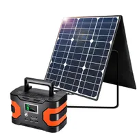 100W 18V Portable Solar Panel, Flashfish Foldable Solar Charger with 5V USB 18V DC Output Compatible with Portable Generator, Smartphones
