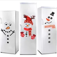 Duvar Çıkartmaları 2022 Mutlu Yıl Dekor Sticker Noel Kardan Adam Buzdolabı Merry Christmas Feliz Navidad Ev için