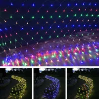 3x2M 200 LED Light Net Mesh Fairy String Curtain Lights Party Wedding Christmas Outdoor Garden Home Decoration Holiday Lighting