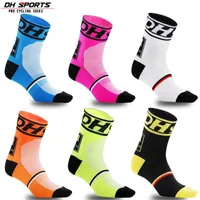 Calcetines deportivos DH hombres Profesional Wicking Cycling Anti-desgaste transpirable CALCETINOS CICLISMO