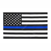 Direktfabrik grossist 3x5ft 90cmx150cm brottsbekämpande officerare USA US American Police Tunn Blue Line Flag Daf33