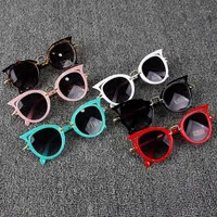 Gafas de sol Pares Fashion Fashion Cate Eye Child Sunglasse Colorido Boys Girls Outdoor UV Protección Gafas de sol Viajando Playa Anti-UV