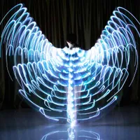 Adulto de Isis Dance Light LED Butterfly Wings Fato De Incandescência Crianças 360 Angel Sticks Acessórios