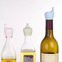 Artes de arte Crafts Layerwine Pourer Tapón de vino Silicona Creativo Elefante Design No tóxico Tapas de botellas Decanter Herramienta Cocina 100pcs
