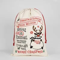 Детские подарки Рождественская серия подарочная упаковка хранения сумка цветная печать милый мультфильм рождественская елка лось яблочной конфеты подарочная сумка