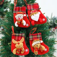 Merry Christmas Gifts Storage Stockings Kids Bedside Candy Bags Home Tree Xmas Party Decor Socks271v